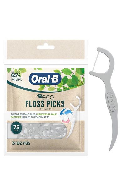 Oral-B eco Sustainable Dental Floss Picks Mint 75 Picks