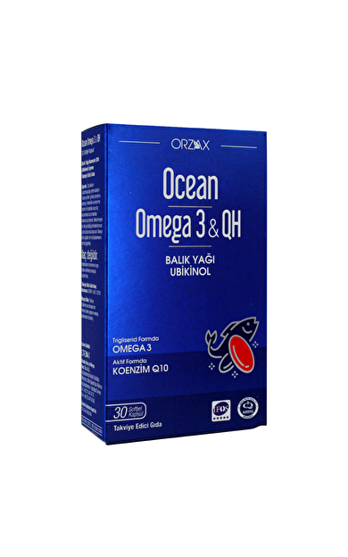 ORZAX Ocean Omega 3 &amp; QH 30 Softjel Kapsül