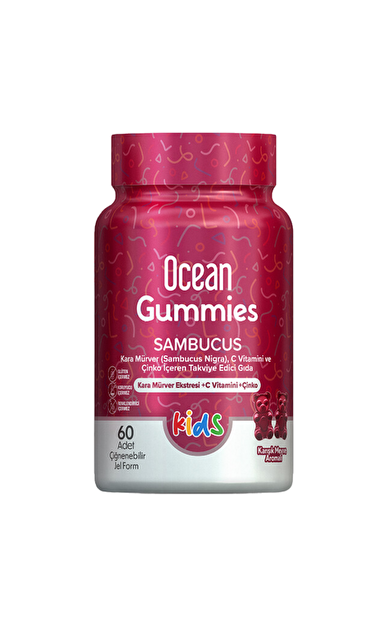 ORZAX Ocean Smart Gummies Sambucus Takviye Edici Gıda 64 Adet