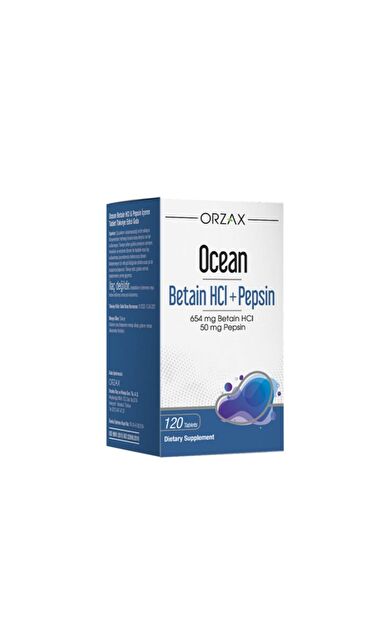 Ocean Betain HCI+ Pepsin Takviye Edici Gıda 120 Tablet