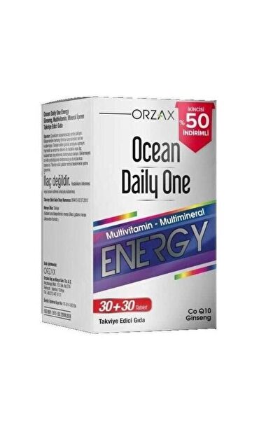 Ocean Daily One Energy 30 +30 Tablet- İkincisi %50 İNDİRİMLİ EKO PAKET-SKT: 01/2028