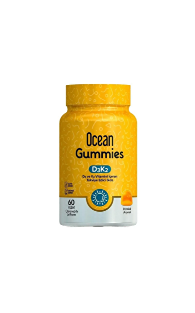 Ocean Gummies D3K2 60 Adet Çiğnenebilir Jel Form İçeren Takviye Edici Gıda