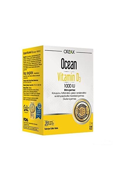 Ocean Vitamin D3 1000 IU 20Ml Sprey - SKT: 03/2027