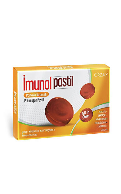 Orzax İmunol Pastil Portakal Aromalı 12 Yumuşak Kapsül