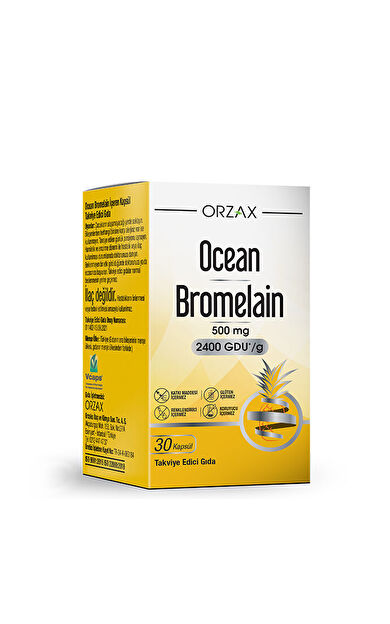 Orzax Ocean Bromelain 30 Kapsül