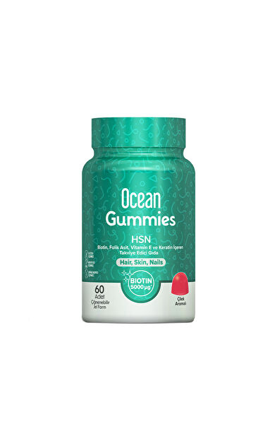 Orzax Ocean Gummies HSN Takviye Edici Gıda 60 Adet Çiğnenebilir Jel Form