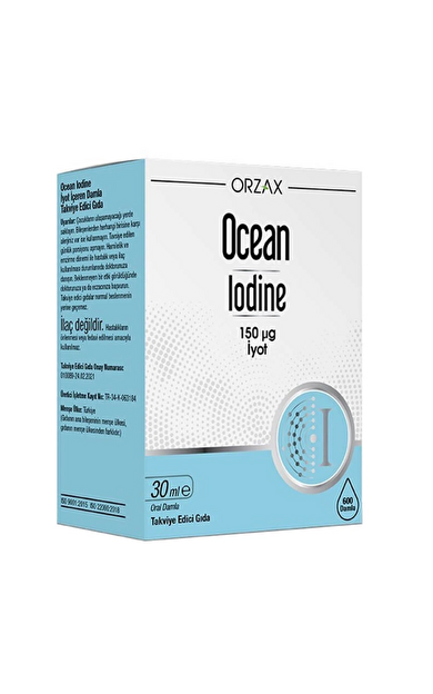 ORZAX Ocean Iodine 150 μg İyot Takviye Edici Gıda 30 ml