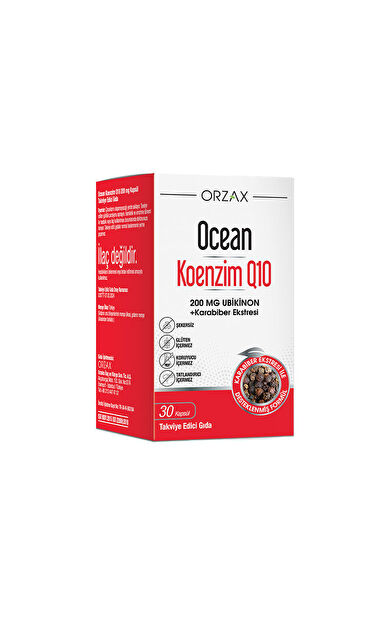Orzax Ocean Koenzim Q10 200 mg Ubikinon 30 Kapsül