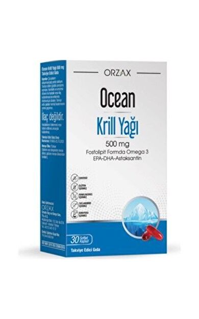 Orzax Ocean Krill Oil 30 Kapsül