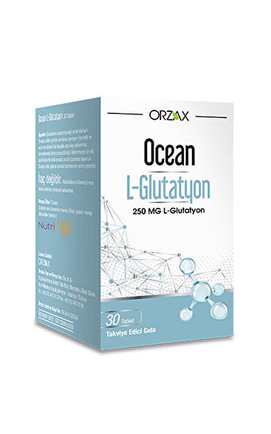Orzax Ocean L-Glutathione 250 mg 30 Tablet Takviye Edici Gıda