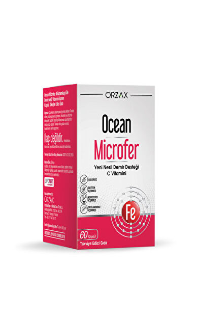 Orzax Ocean Microfer Demir ve C Vitamini 60 Kapsül