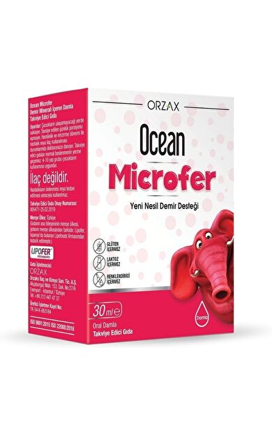 Orzax Ocean Microfer Takviye Edici Gıda 30 ml - Damla