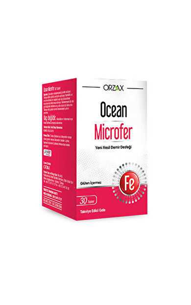 Orzax Ocean Microfer Takviye Edici Gıda 30 Tablet