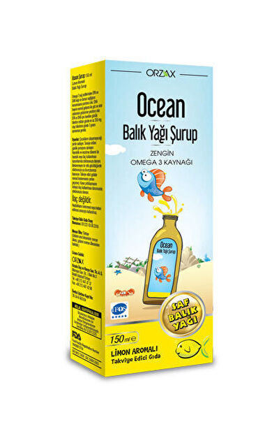 Orzax Ocean Omega3 Şurup 150 ml - Limon