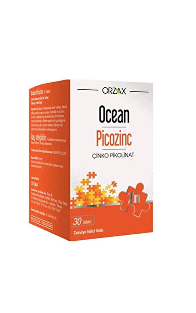 Orzax Ocean Picozinc Takviye Edici Gıda 30 Tablet