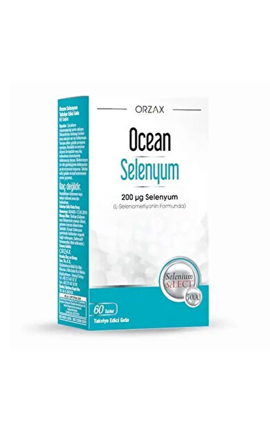 Orzax Ocean Selenyum Takviye Edici Gıda 60 Tablet