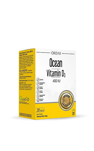 Orzax Ocean Vitamin D3 400 IU Sprey 20ml