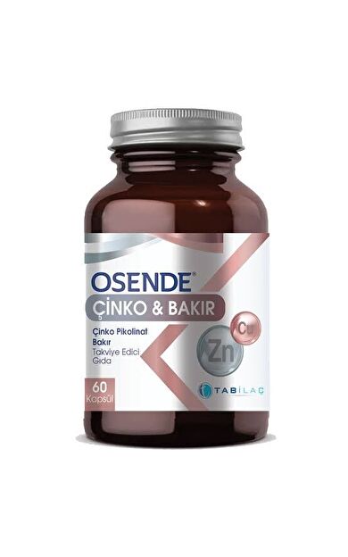 Osende Çinko &amp; Bakır 60 Kapsül