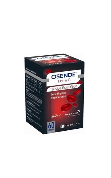 Osende Demir C - Demir Bisglisinat Ester C Vitamini 60 Kapsül