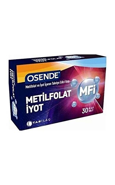 Osende Metilfolat & Iyot 30 Dil Altı Tableti
