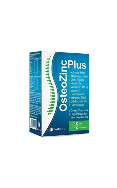 Osteozinc Plus 60 Tablet 30 Kapsül
