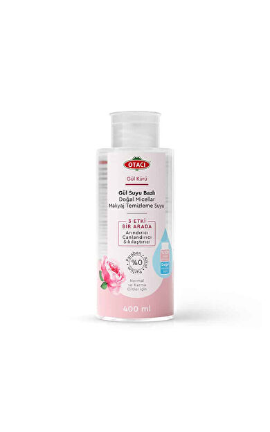 Otacı Gül Kürü Gül Suyu Bazlı Makyaj Temizleme Suyu 400 ml