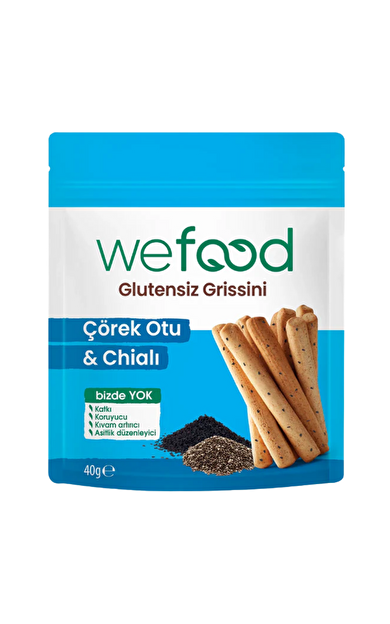 WEFOOD Glutensiz Grissini Çörek Otu & Chia'lı 40g