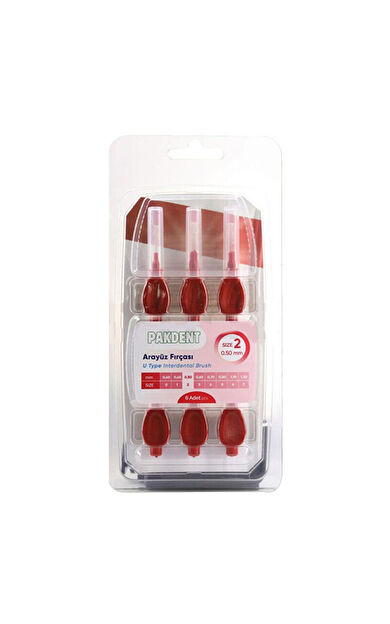 Pakdent Arayüz Fırçası U Tipi 0,50 Mm 6'lı Pembe
