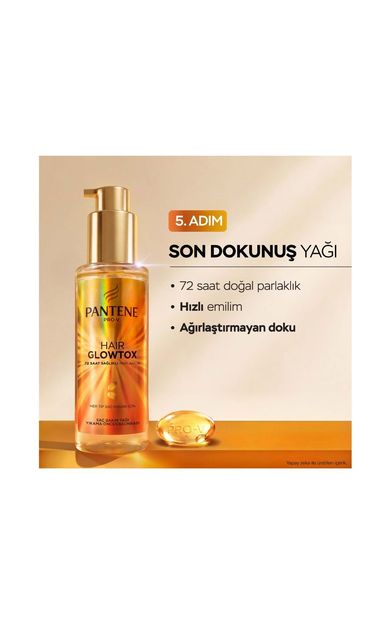Pantene Glowtox Yıkama Öncesi ve Sonrası Saç Bakım Yağı 100 Ml