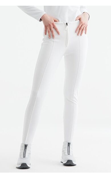 Panthzer Seil Kadın Kayak Pantolonu Beyaz PNZ100303HG9