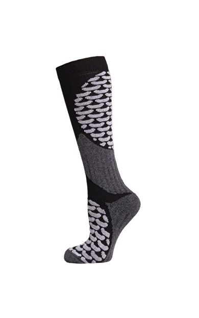 Panthzer Ski & Snowboard Erkek Kayak Çorabı Siyah/Gri