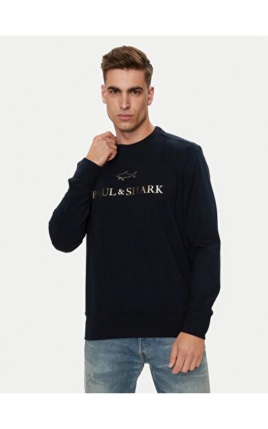 Paul&Shark 14311815 Felpa In Cotone Erkek Sweatshirt