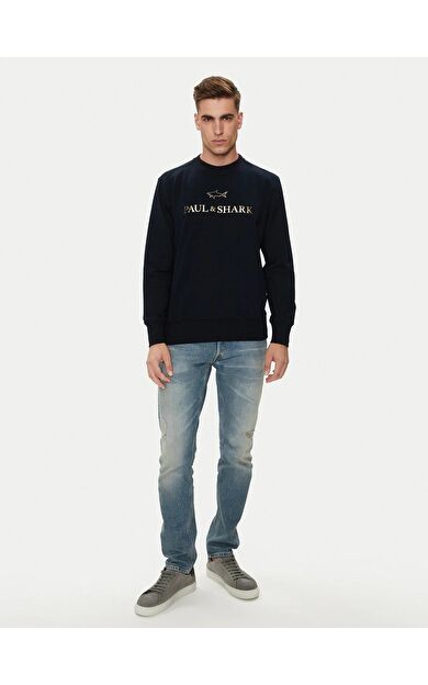 Paul&Shark 14311815 Felpa In Cotone Erkek Sweatshirt