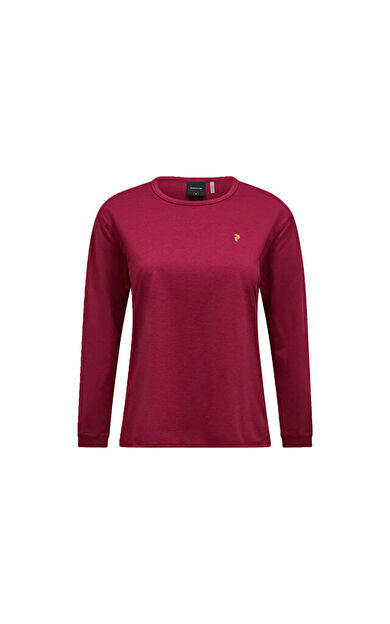 Peak Performance W TRAIL LS Kadın Günlük Uzun Kollu Tişört G79359090T Kırmızı