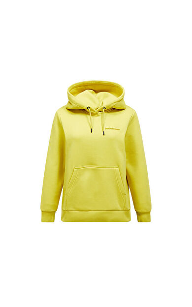 Peak Performance W ORIGINAL SMALL LOGO HOOD Kadın Günlük Sweatshirt G79574220T Sarı