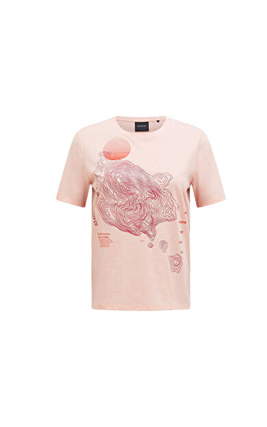 Peak Performance W EXPLORE GRAPHIC TEE Kadın Günlük Tişört G79742260T Pembe
