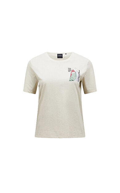 Peak Performance W EXPLORE GRAPHIC TEE Kadın Günlük Tişört G79742360T Beyaz