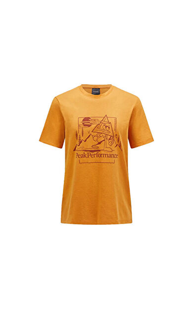 Peak Performance M EXPLORE GRAPHIC TEE Erkek Günlük Tişört G79744040T Turuncu