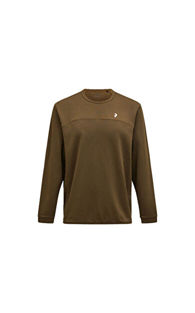 Peak Performance W TRAIL POLARTEC CREW Kadın Günlük Sweatshirt G79810060T Kahverengi