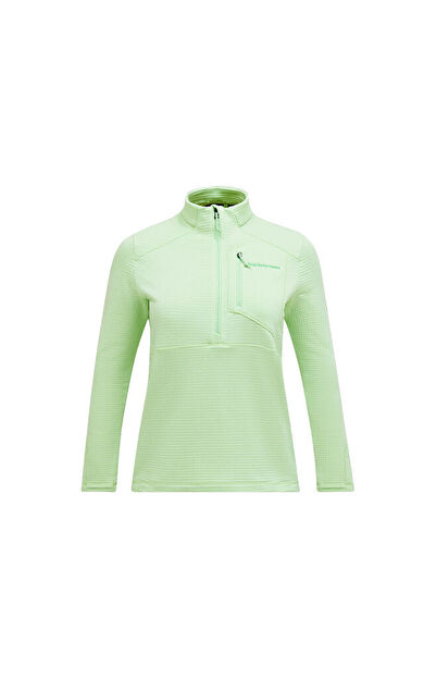 Peak Performance W TRAIL POLARTEC ZIP HALF ZIP Kadın Outdoor Çeyrek Fermuarlı Polar Üst G79811050T Yeşil