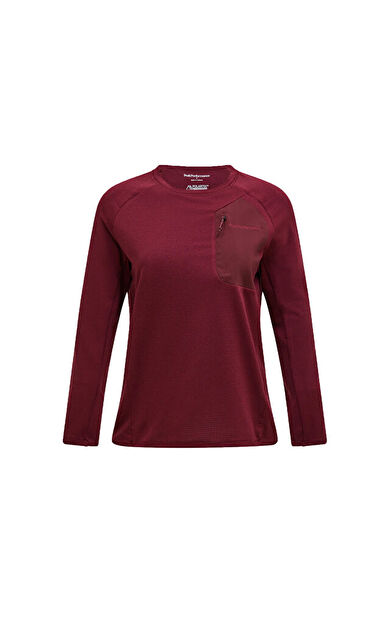 Peak Performance W POLARTEC LIGHTWEIGHT FI Kadın Günlük Uzun Kollu Tişört G80167020T Mor
