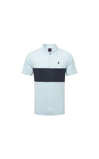 Peak Performance M PLAYER ZIP POLO Erkek Günlük Polo Tişört G80210020T Mavi
