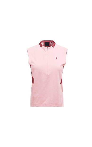 Peak Performance W MOUNTAIN BREATH SL POLO Kadın Günlük Tişört G80812020T Pembe