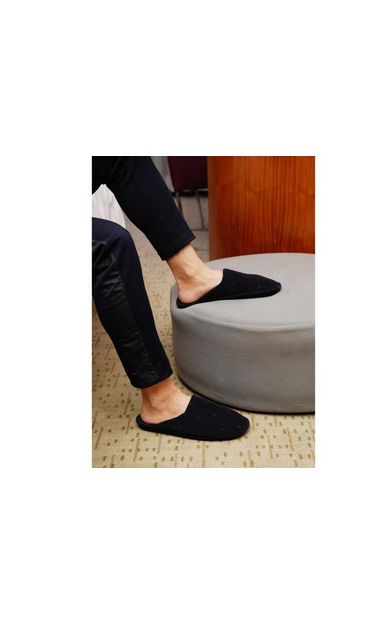 Peluche Navy Blue Baklava Canak Slipper Erkek Ev Terliği CAN-EBLT Mavi