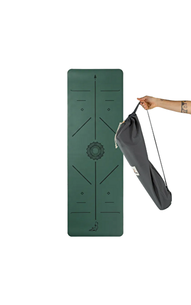 PETARYA Focus Serisi Koyu Yeşil 4.1 mm Doğal Kauçuk Kaydırmaz Yoga Matı