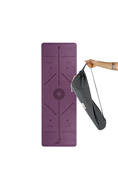 PETARYA Focus Serisi Mor 4.1 mm Doğal Kauçuk Kaydırmaz Yoga Matı