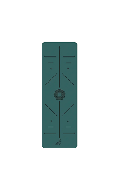 PETARYA Focus Serisi Koyu Yeşil 4.1 mm Doğal Kauçuk Kaydırmaz Yoga Matı