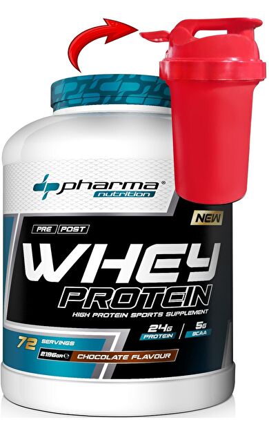 Pharma Nutrition Whey Protein 2196 gr Çikolata Aromalı Whey Protein Tozu 24 gr Protein 5 gr Bcaa 72 Servis