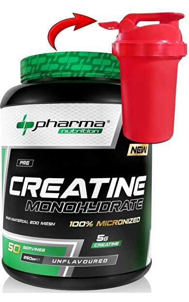 Pharma Nutrition Kreatin Monohidrat ( Creatine ) 250 Gr 50 Servis Micronized Creatine Monohydrate Mikronize