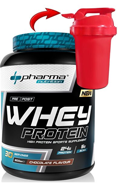 Pharma Nutrition Whey Protein 900 Gr Çikolata Aromalı Whey Protein Tozu 24 gr Protein 5 gr Bcaa 30 Servis